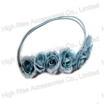 Grey Rose Double Strands Elastic Headband