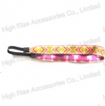 Pink Ethnic Pattern Elastic Headband