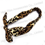 Leopard Pattern Headband With Bow