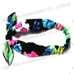 Floral Pattern Headband With Bow