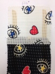 Heart And Eye Pattern Fabric