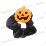 Halloween Pumpkin Scrunchie , Party Hair Ponytail Holder
