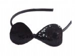 Black Sequin Bow Alice Band