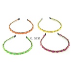 Metal Hoops Chain With Fabric Braided Alice Band