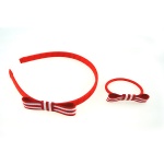 Striped Grosgrain Bow Alice Band