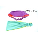 Double Colored Elastic Bandana Headwrap