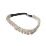 White Pearls Beaded Headband