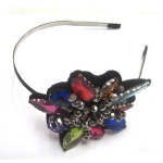 Colorful Stones Flower Ornament Alice Band