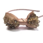 Beaded On Lace With Ribbon Bow Alice Band