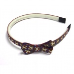 Antique Cross pattern Woven Bow Alice Band Headband