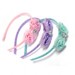 Double Satin Rose Alice Band
