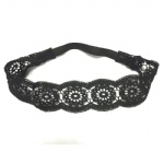 Black Lace Flower Headband
