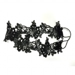 Black Lace Flower Elastic Headband
