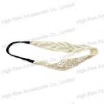 Woven Leafage Shape Lace Elastic Headband
