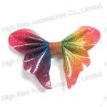 Glitter Neon PU Butterfly Hair Clip, Alligator Clip