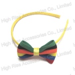 Stripe Bow Alice Band, Flag Color bow Headband,