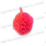 Two-Tune Colored Flower Hair Elastic Ponytail