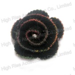 Crocheted Flower Hair Clip, Alligator Clip Flower For Winter