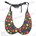 Colored Stone And Beaded Collar