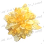 Two Color Flower Hair Clip, Yellow Flower Alligator Clip