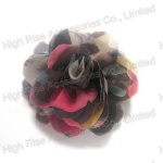 Wash Painting Pattern Flower Hair Clip With Brooch Pin