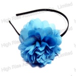 Light Blue Chiffon Flower Alice Band