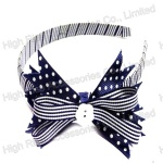Striped And Dotted Bow Alice Band