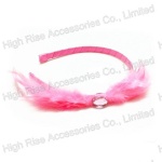 Feather Pink Alice Band