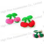 Crocheted Berry Alligator Clip