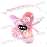 Pink Sequin Butterfly Alice Band