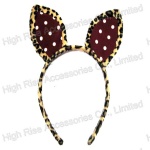 Animal Pattern Dotted Rabbit Ear Alice Band