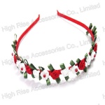 Two Color Ribbon Rose Alice Band