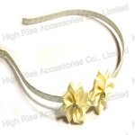 Two Small Satin Flowers Alice Band