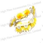 Small Sunflower Hair Elastic Band, Wrist Flower, Hair Bun Flower