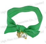 Green Elastic Band With Charms
