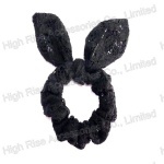 Black Lace Ear Scrunchie