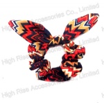Colorful GEO Pattern Bow Scrunchie