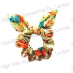 Flowers Pattern Scrunchie With Wired Tail