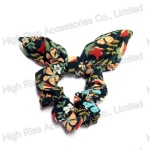 Floral Wired Bow Scrunchie