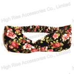 Red Rose Floral Pattern Headwrap