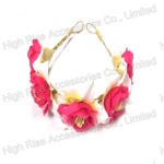 Two-Tune Color Flower Crown Wired Alice band, Garland Headband